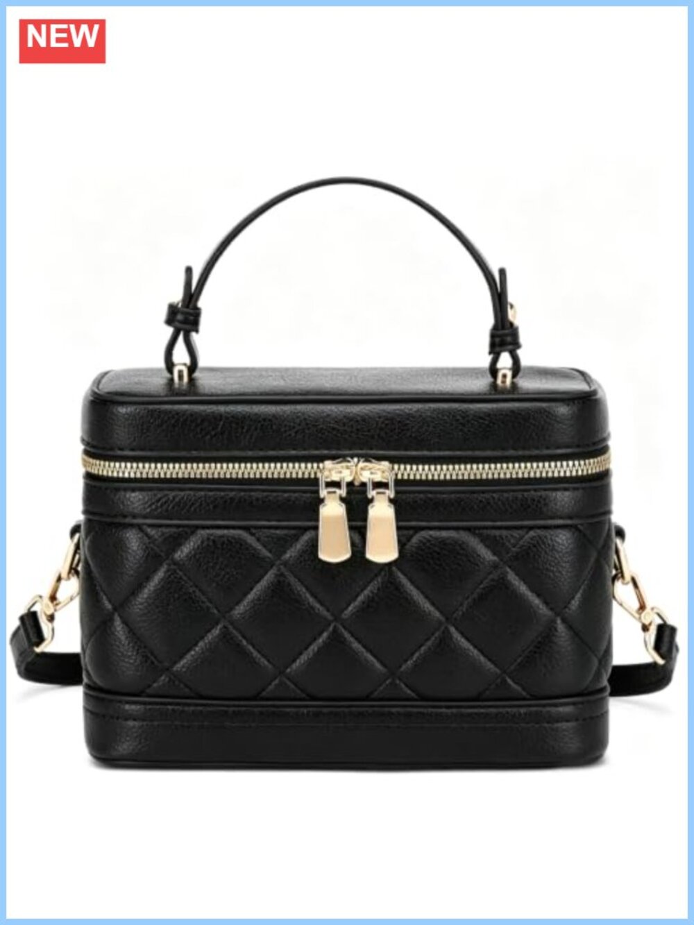 Quilted PU Leather Mini Crossbody Bag Convertible Clutch Woven Straw Purse